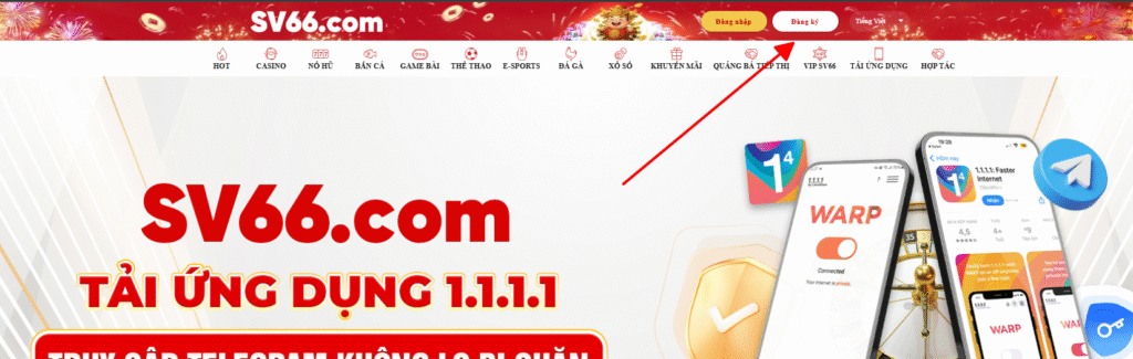 Truy cập vào app hoặc website của SV66