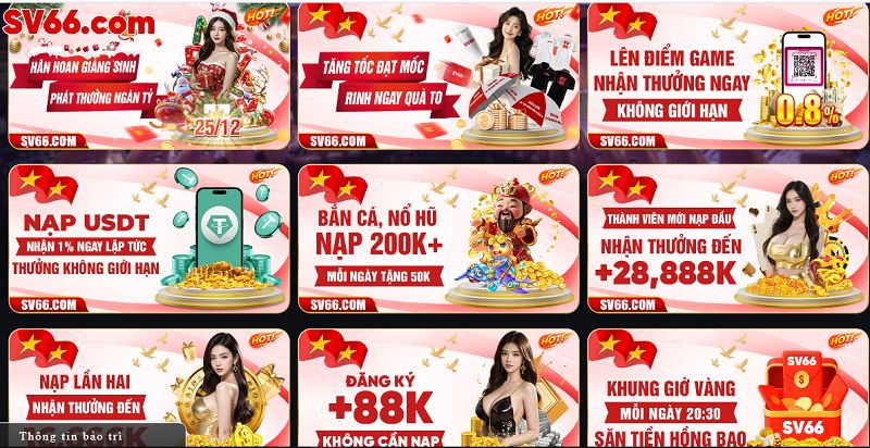 Ngập tràn deal khủng tại khuyến mãi SV66